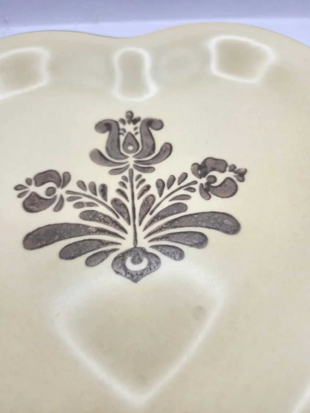 Vintage Pfaltzgraff China Heart Shaped Plate in Village Pattern
